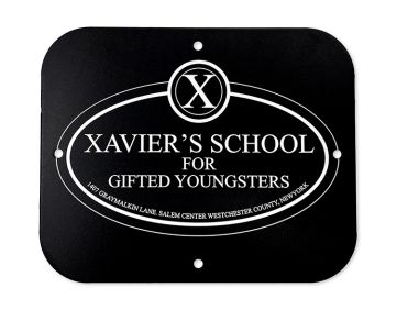 Metal Game Room Sign - X-Men; Xavier's School For Gifted Youngsters